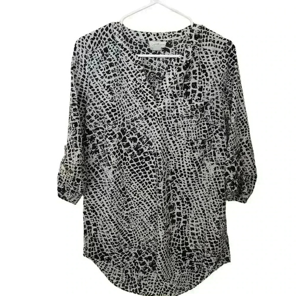 258.Jacklyn Smith collection  snake print butyin down size small - Picture 1 of 4